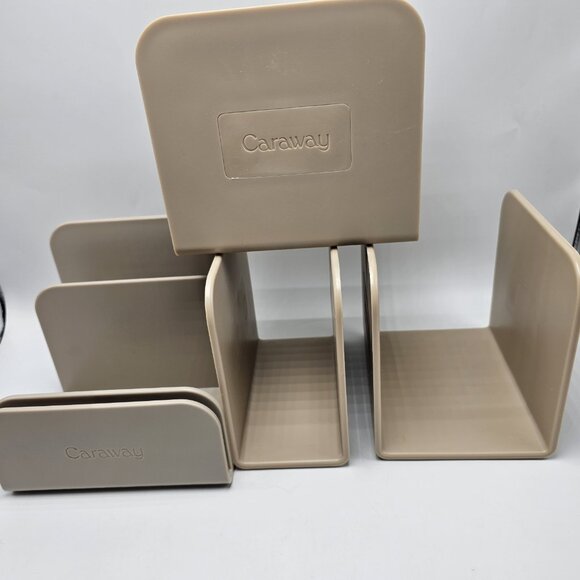 Caraway Lot 4 mini duo magnetic divider Pot pan Lid organizer Beige Plastic - Picture 1 of 6